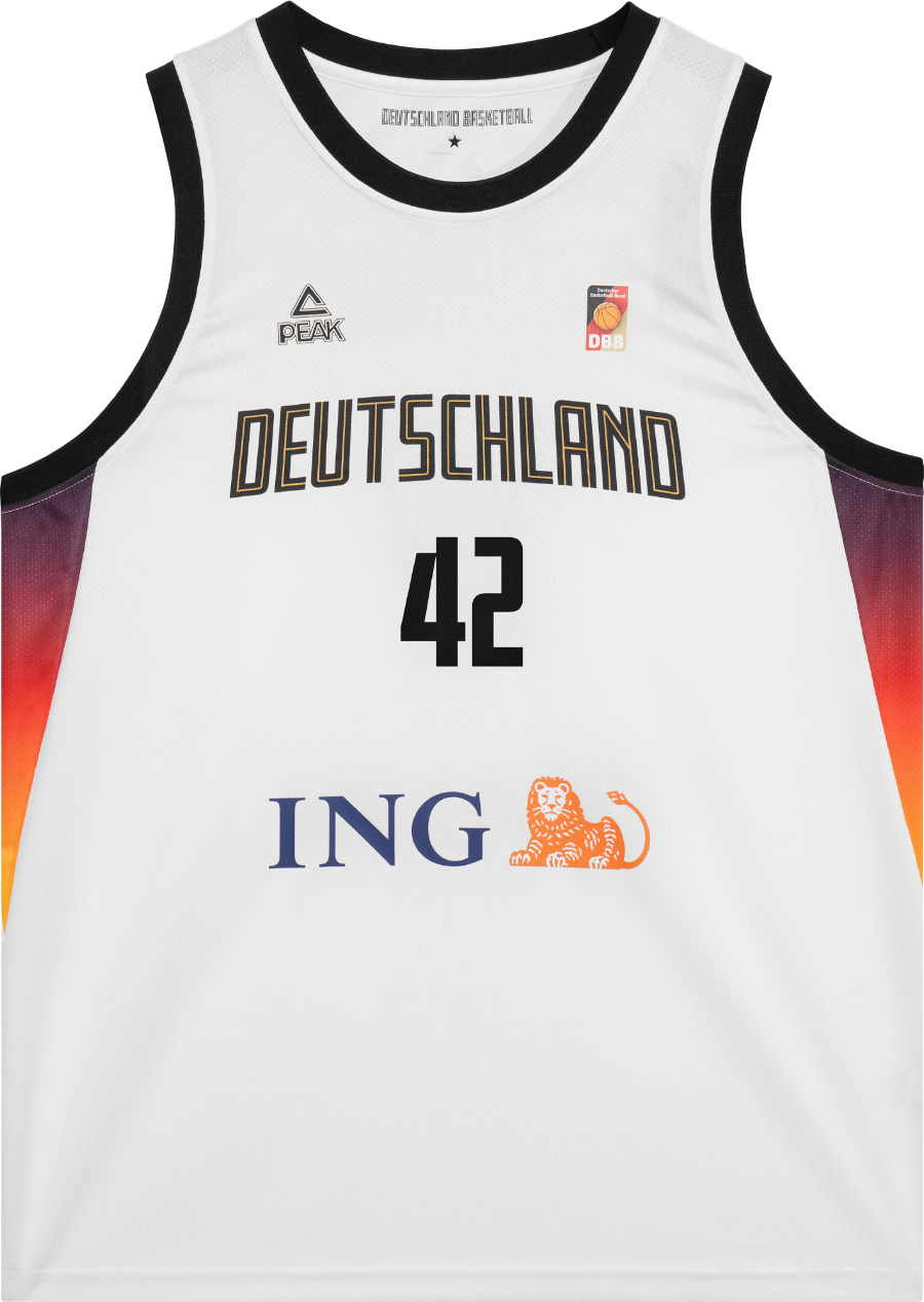 Dres Peak DBB Deutschland Andreas Obst Basketball Jersey 2025 Biela | 25061-andreas-obst-white, 0