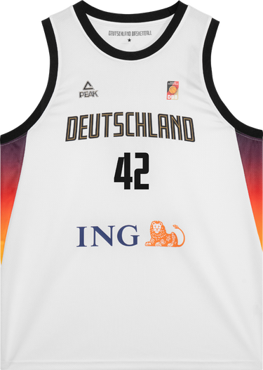 Dres Peak DBB Deutschland Andreas Obst Basketball Jersey 2025 Biela | 25061-andreas-obst-white, 0