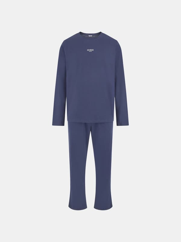 Pyžamo GUESS Logo Elasticated Waistband Pijama Set Navy | U2BX00KBZG0, 0