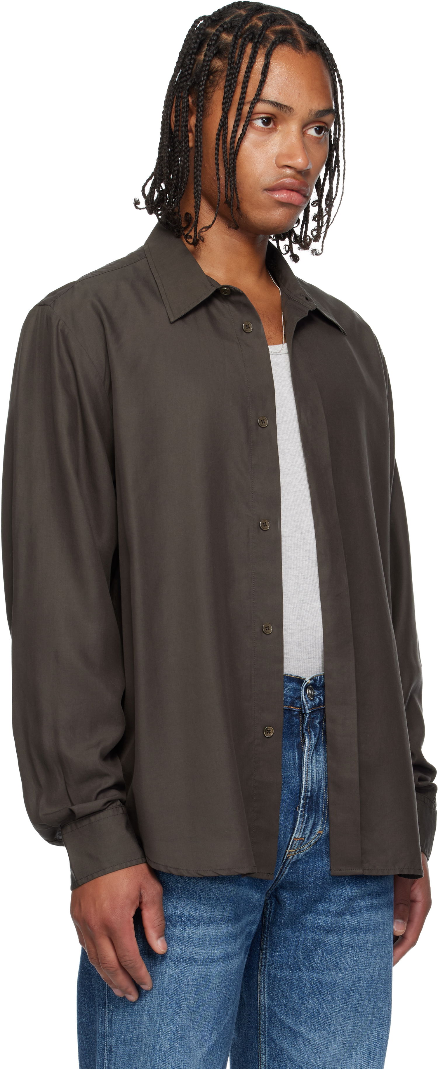 Košeľa OUR LEGACY Evening Shirt Hnedá | M4252ED, 1