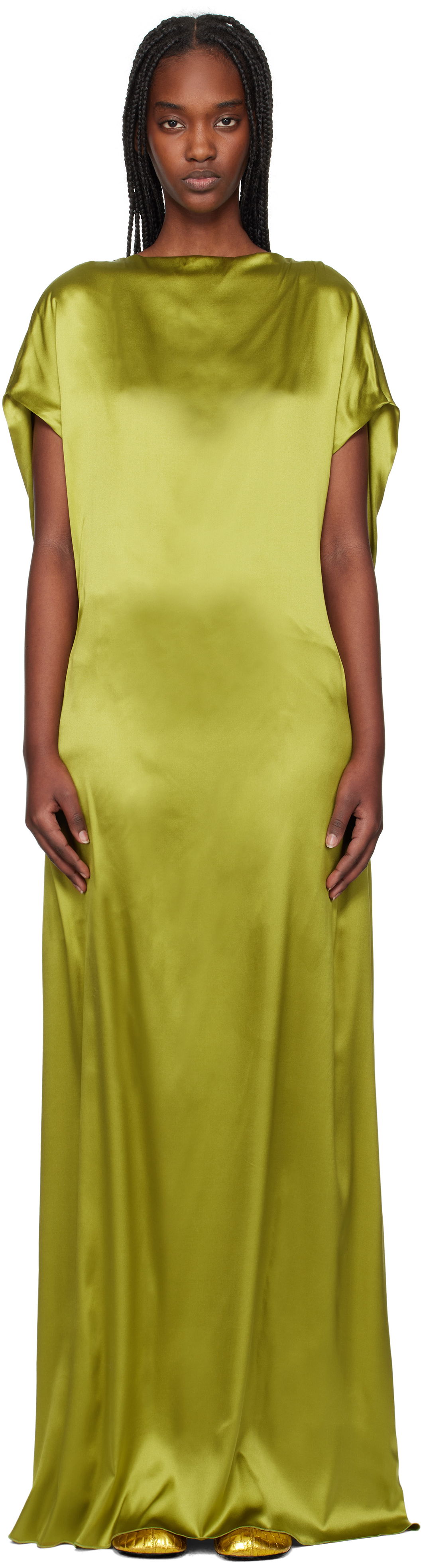 Šaty Dries Van Noten Dries Van Noten Silk Floor Length Dress Zelené | 251-011035-1032, 0