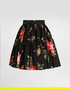 Rose Bouquet-print Short Skirt