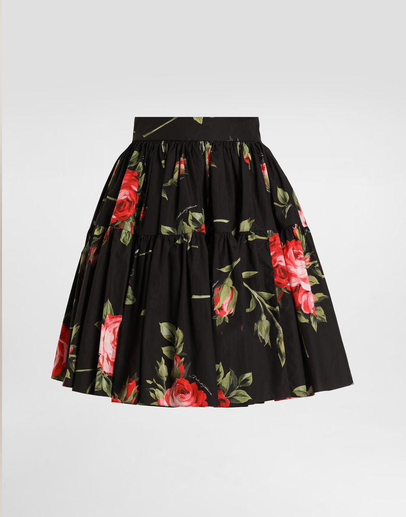 Sukňa Dolce & Gabbana Rose Bouquet-print Short Skirt Rôznofarebný | F4CB1THS5UTHN5ZN