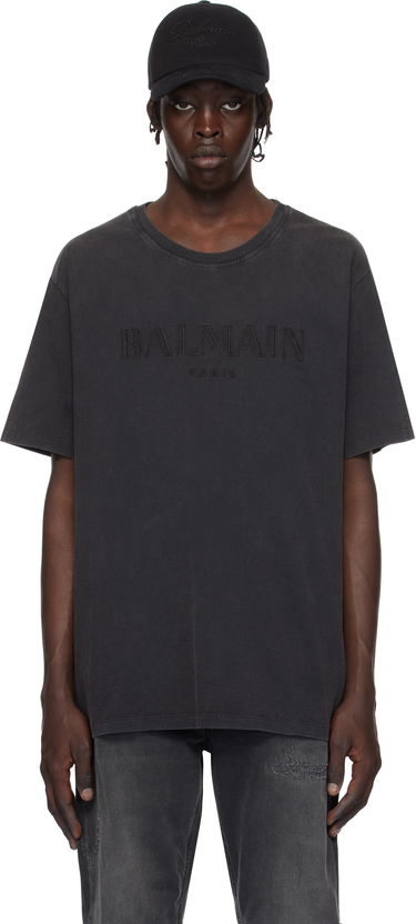 Tričko Balmain Loose Vintage Embroidery T-Shirt Čierna | DH1EG010BC72, 0
