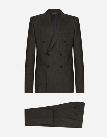 Súprava Dolce & Gabbana Dolce & Gabbana Double-breasted Martini-Fit Suit Šedá | GK7SMTFUBGLS8291, 0