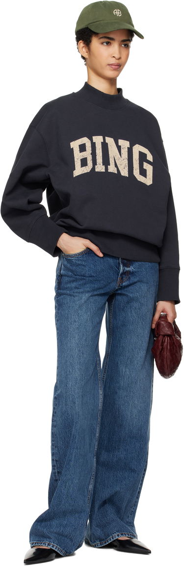 Mikina Anine Bing ANINE BING Bradie Sweatshirt Modrá | A-08-10292-NYA1, 3