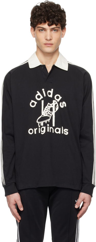 Polo tričko adidas Originals Originals Rugby Polo Čierna | JD1091, 0