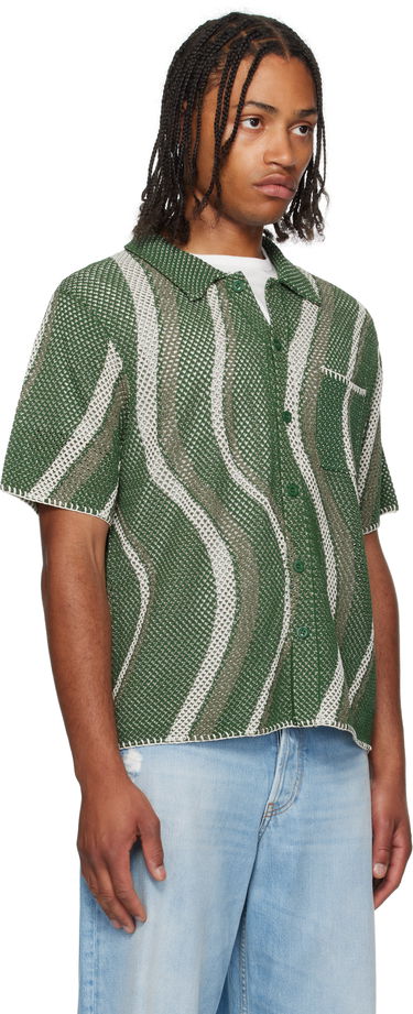 Košeľa Dime Dime Soleil Button Up Knit Shirt Zelené | DIMESU257GRN, 1
