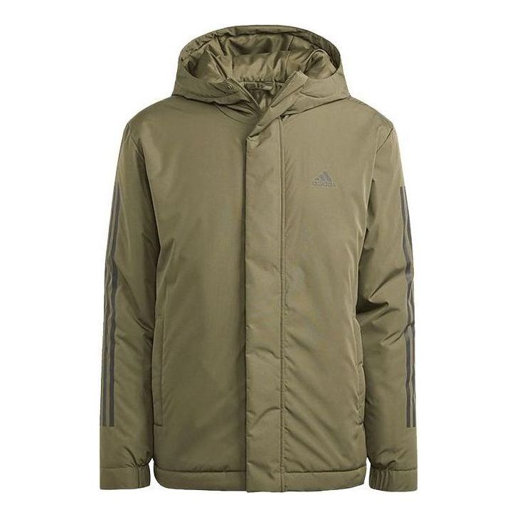 Vetrovka adidas Originals 3-Stripes Hooded Padded Jacket Zelené | IP2535, 0