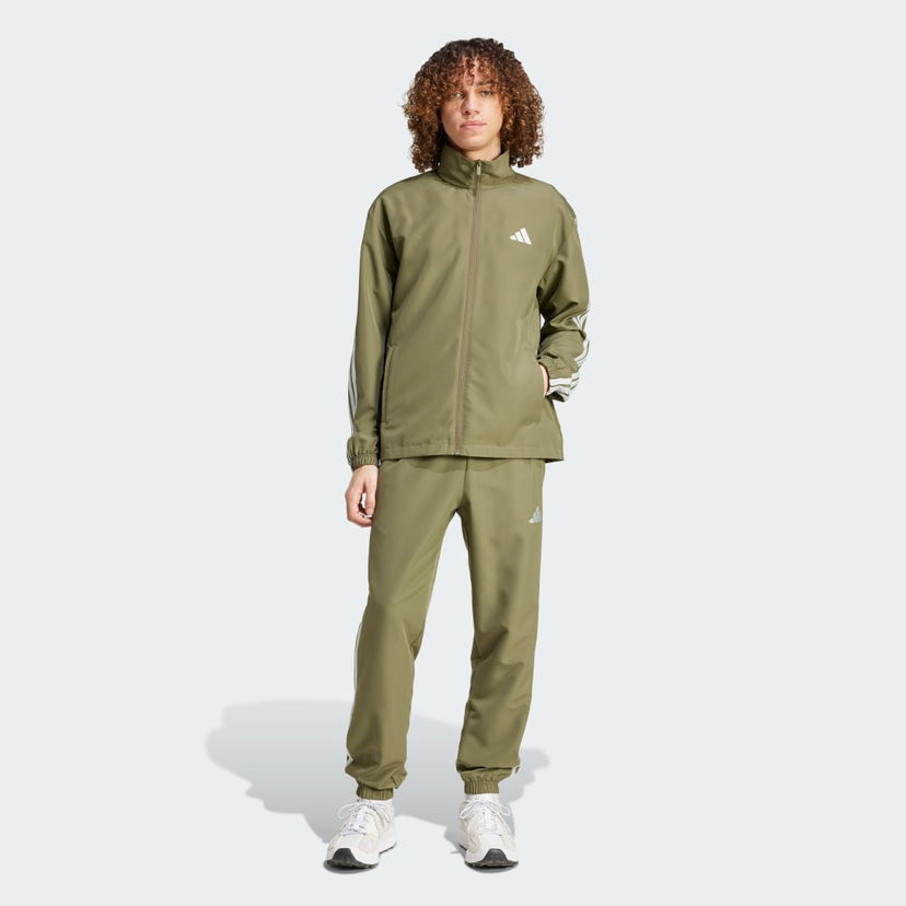 Súprava adidas Performance 3-Stripes Woven Tracksuit Zelené | JI8850