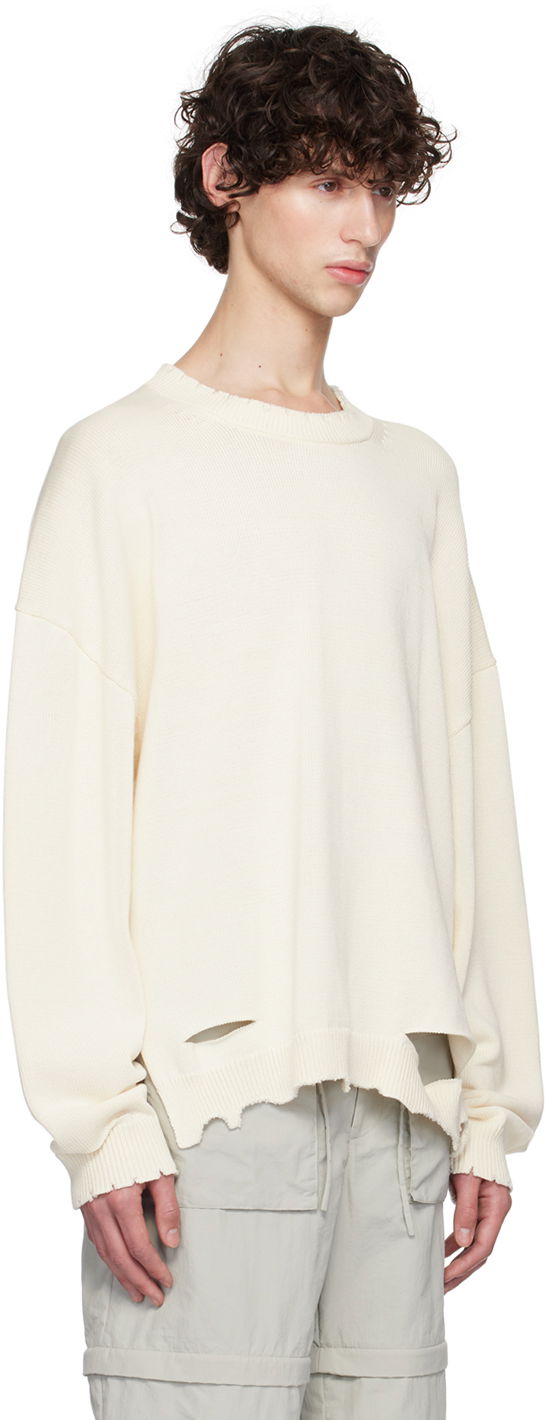 Helmut Lang Distressed Crewneck Sweater