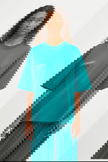 Tričko PANGAIA Pangaia DNA Oversized T-Shirt Zelené | 10002572, 1