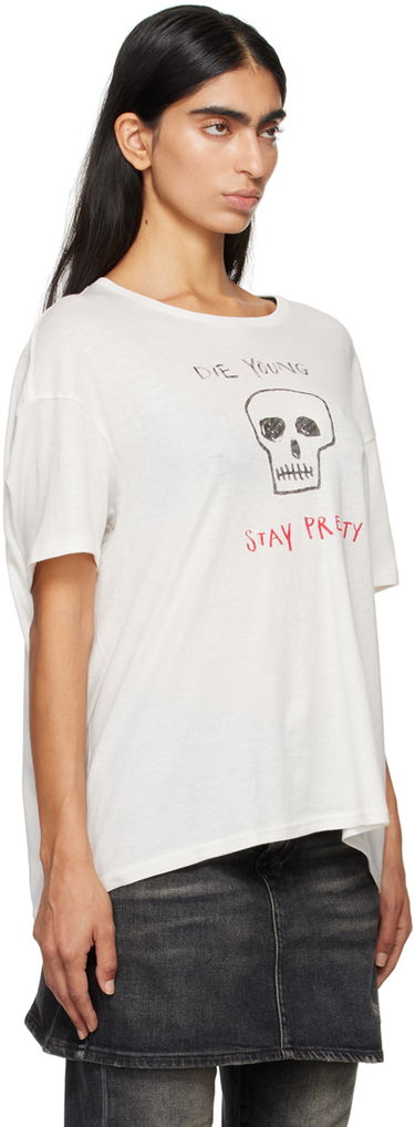 Tričko R13 R13 'Die Young Stay Pretty' T-Shirt Biela | R13WK141-K114B, 1