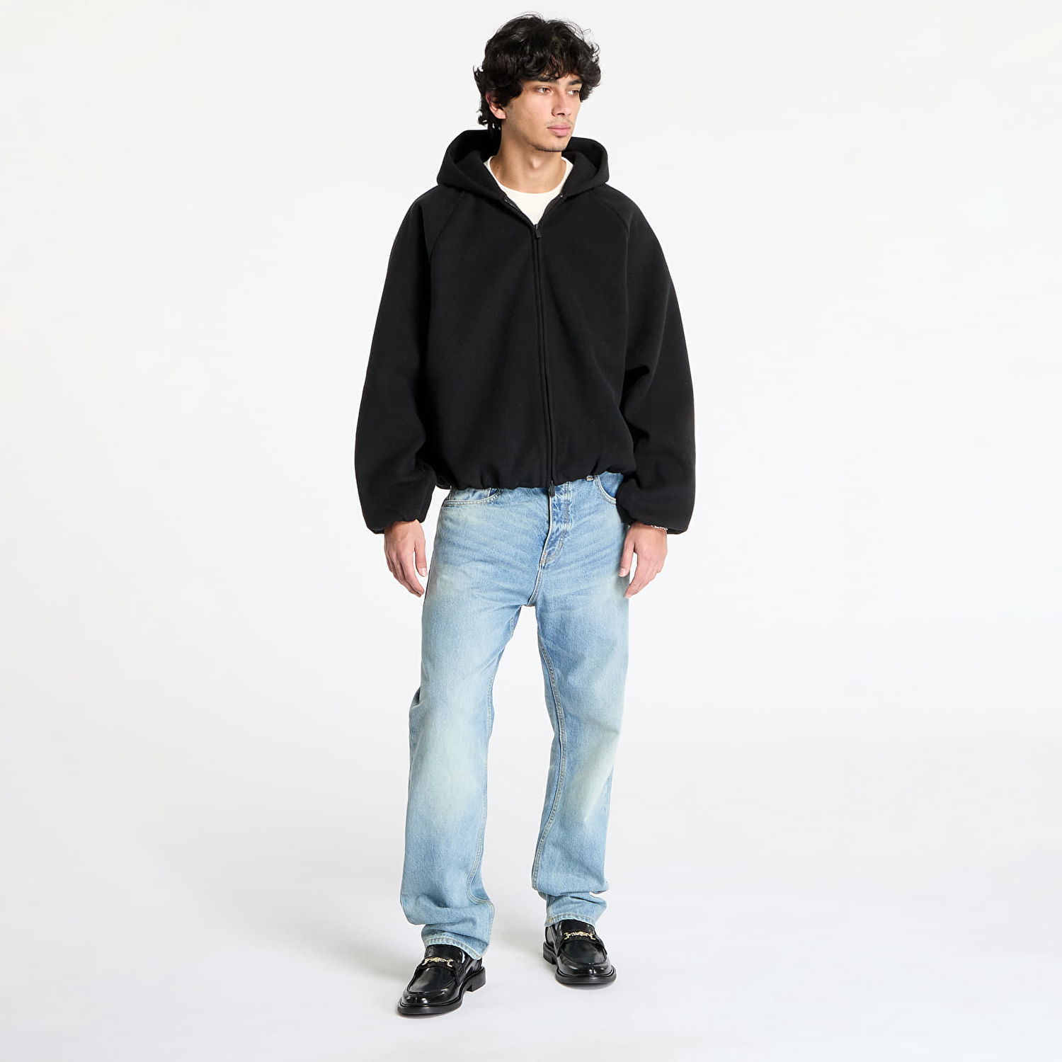 Mikina Fear of God Brushed Hooded Bomber Jacket Čierna | 202HO246250F-001, 1
