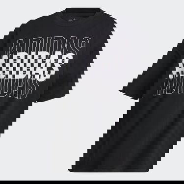 Tričko adidas Performance Essentials Repeat adidas Logo Oversize Tee Čierna | HE9347, 4