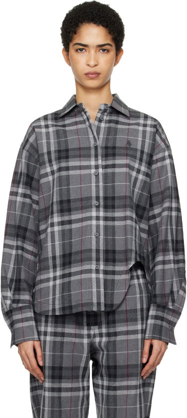 Košeľa The Attico Attico Eliza Plaid Flannel Shirt Šedá | 250WCH00014 CCC050AA, 0