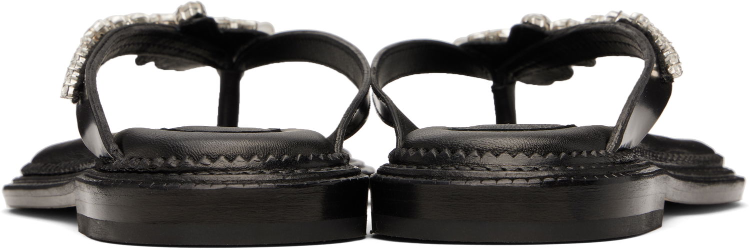 Tenisky a topánky Simone Rocha Simone Rocha Embellished Flower Flip-Flops Čierna | SLD54B 0740, 1