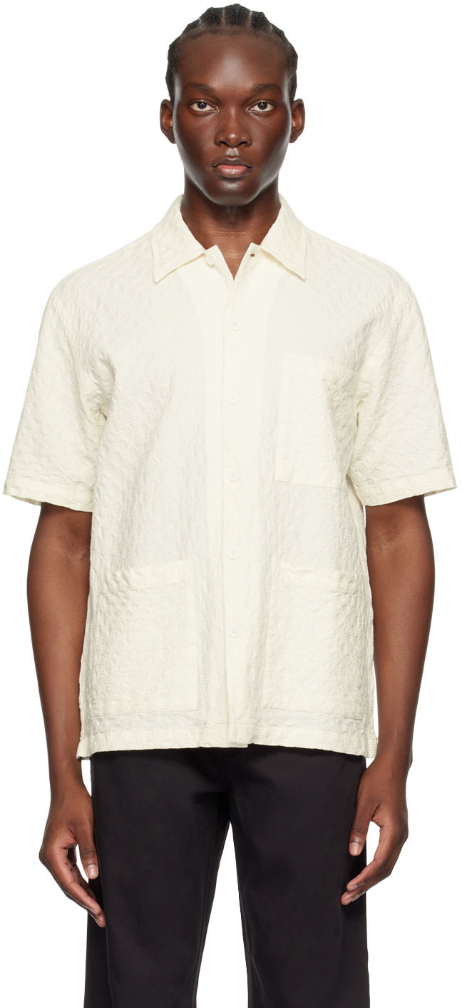Košeľa Universal Works Universal Works Island Short Sleeve Shirt Biela | P3063, 0