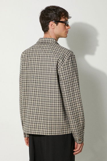 Bunda Awake NY Awake NY Oversize Plaid Zip-Up Shirt Jacket Béžová | SP24.OT004, 2