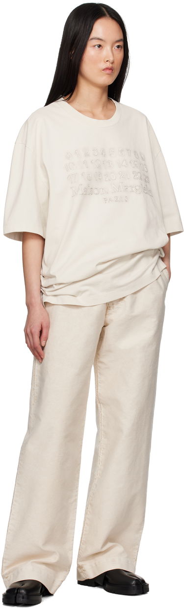 Nohavice Maison Margiela Maison Margiela Wide-Leg Trousers Béžová | S51KA0600 S76543, 3
