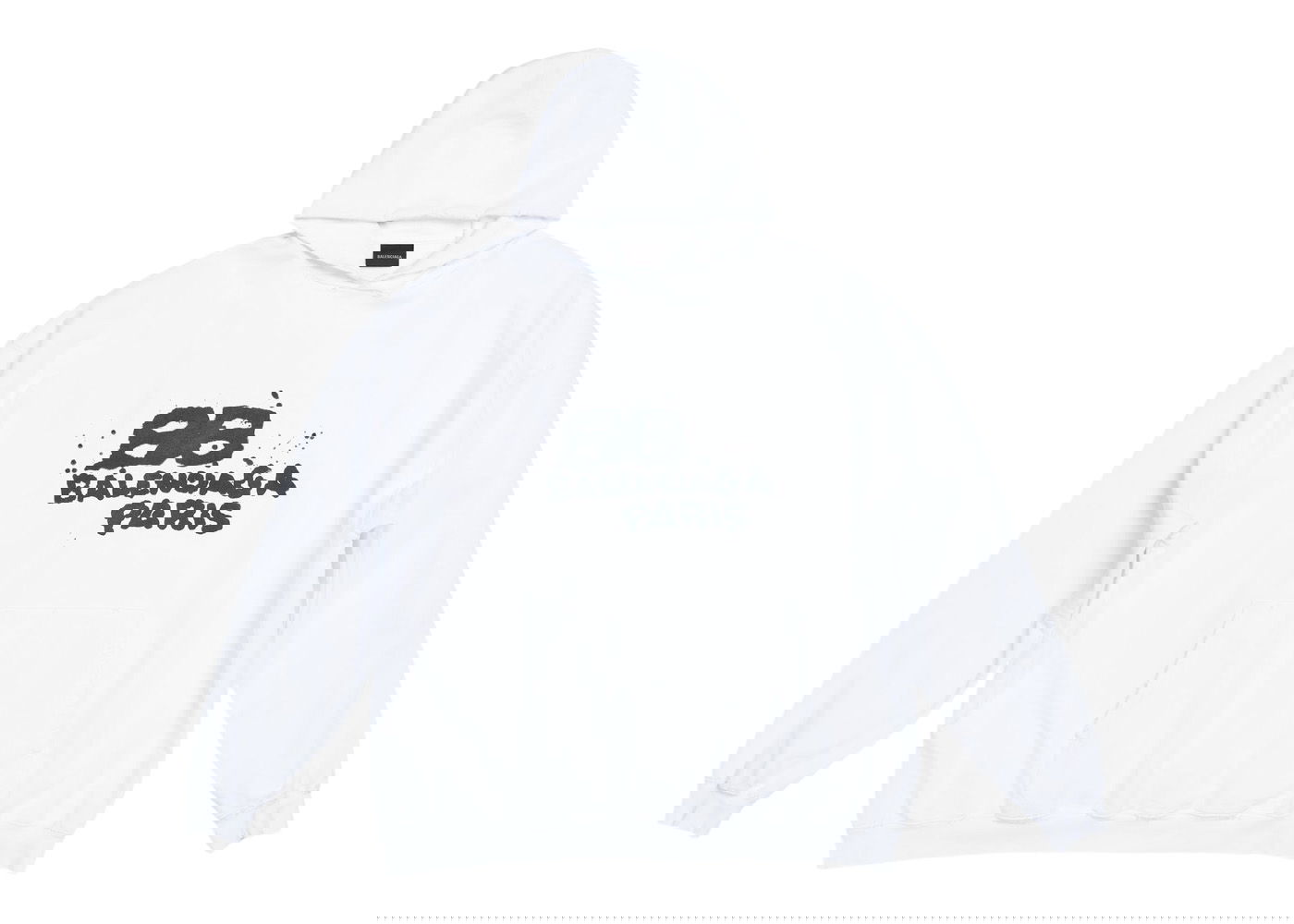 Mikina Balenciaga Hand Drawn BB Icon Large Fit Hoodie Biela | 620947TNVQ19040, 0