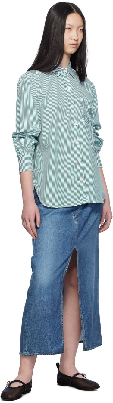 Košeľa rag & bone Rag & Bone Maxine Striped Shirt Zelené | WAW23SA041ZE41, 3