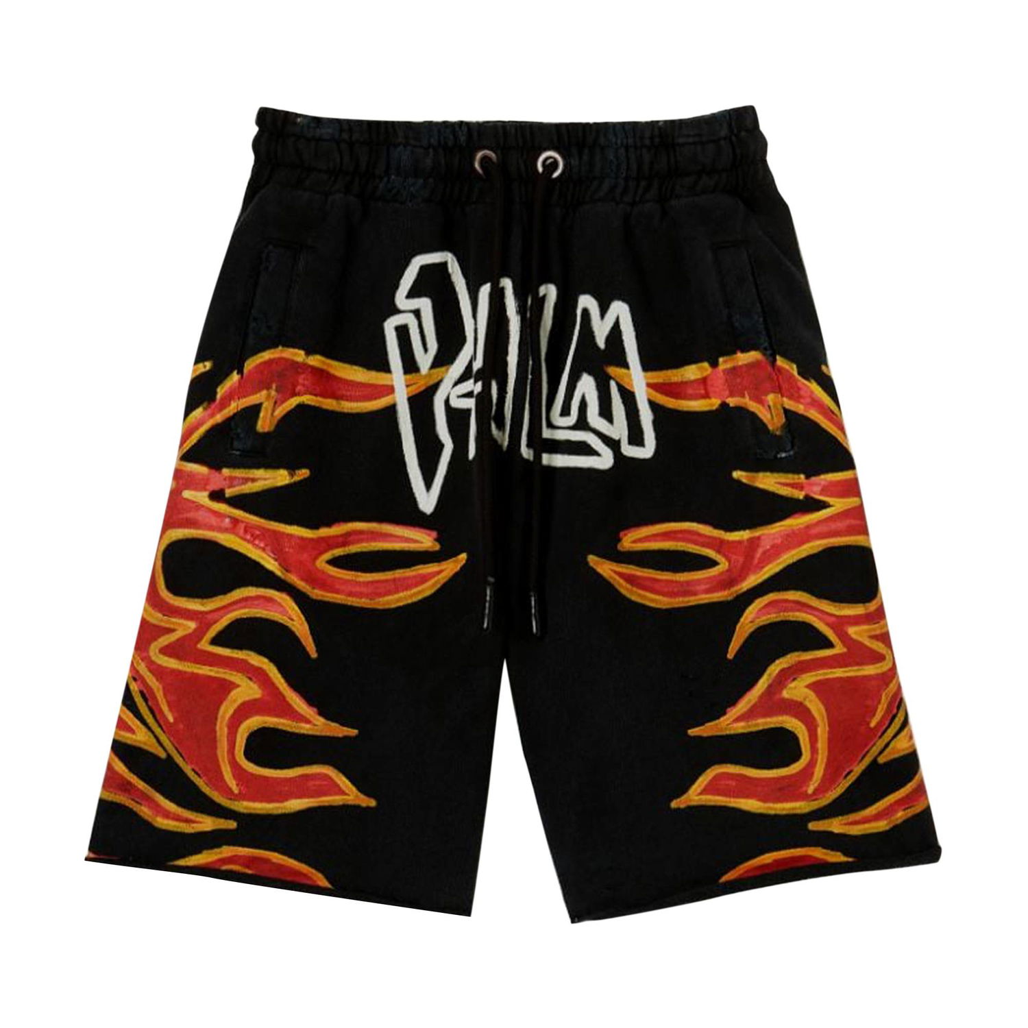 Šortky Palm Angels GD Graffiti Flames Sweatshort Čierna | PMCI010F22FLE0051001, 1