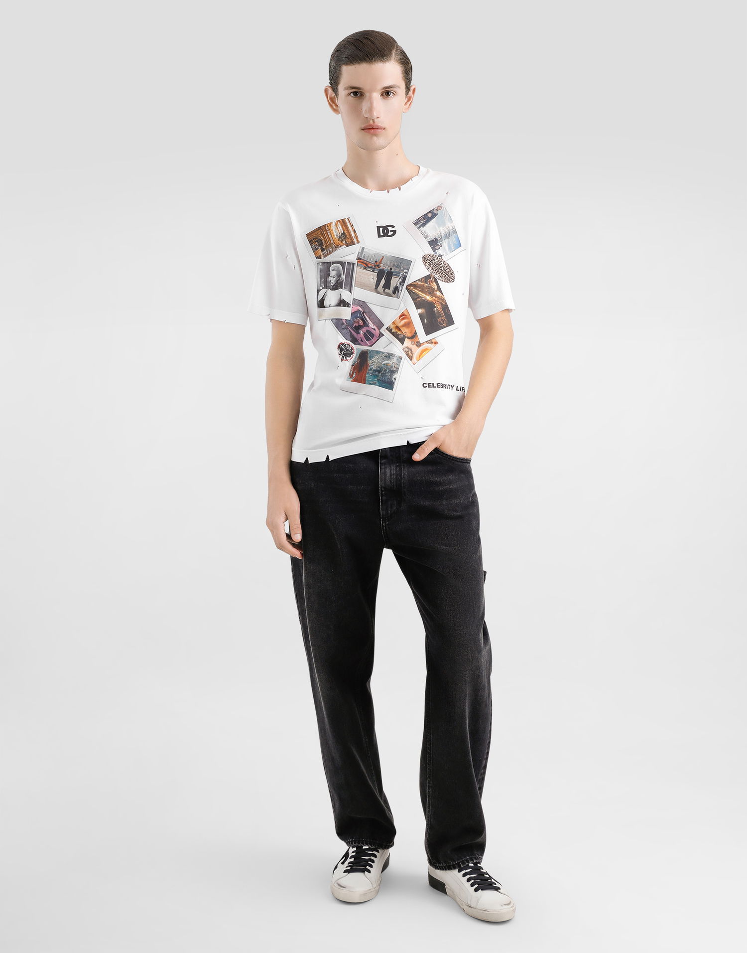 Tričko Dolce & Gabbana Cotton T-Shirt With Postcard Print Biela | G8PN9TG7O4RW0800, 1
