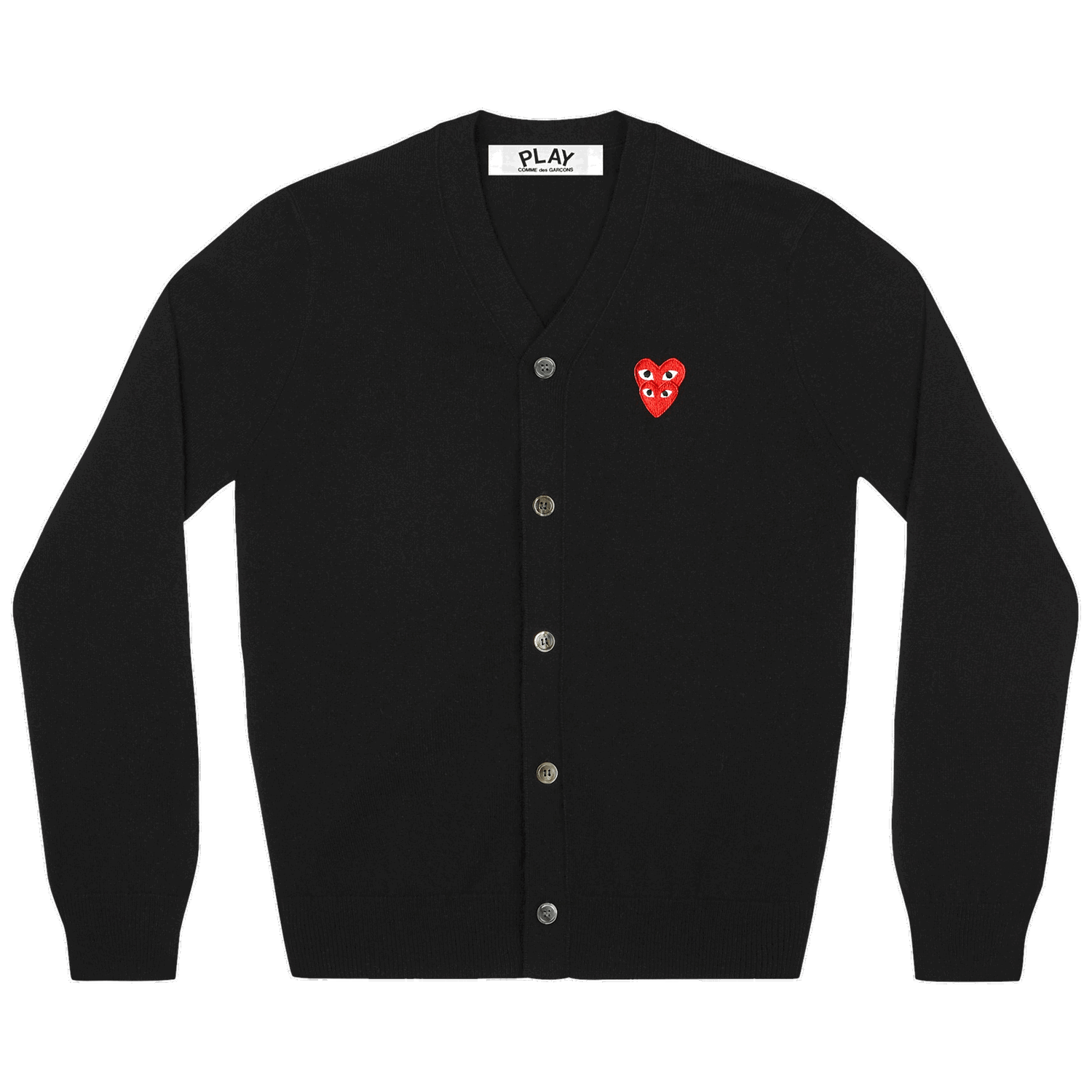 Sveter Comme des Garçons PLAY Double Heart Cardigan Čierna | AZ N076 051 1, 0