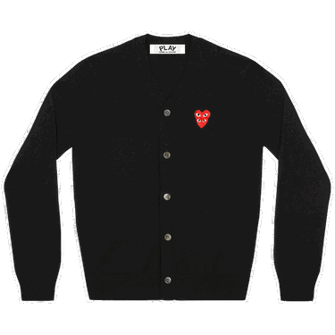 Sveter Comme des Garçons PLAY Double Heart Cardigan Čierna | AZ N076 051 1, 0