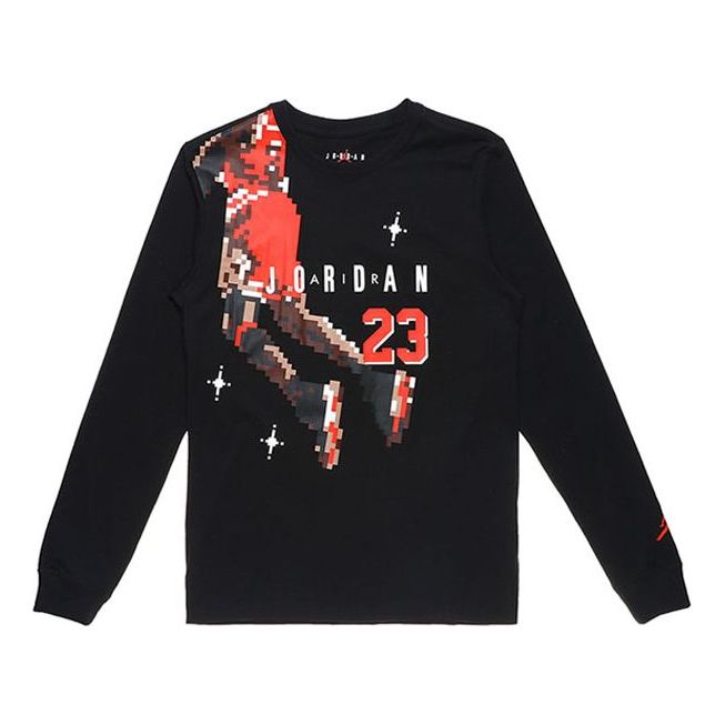 Tričko Jordan Jordan Pixelated Air Jordan Graphic Long Sleeve T-Shirt Čierna | DC9794-010