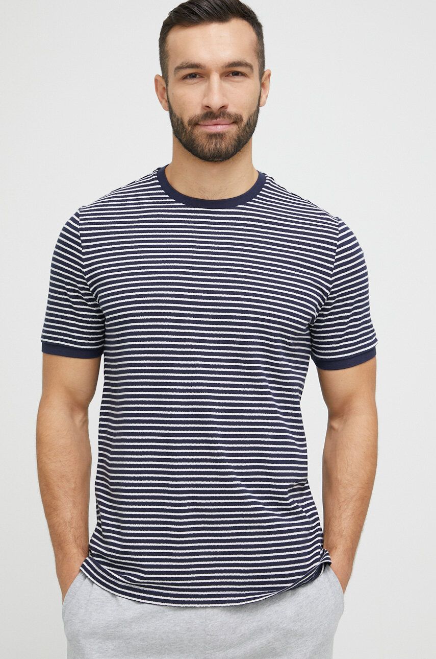 Striped Cotton And Silk Blend T-Shirt