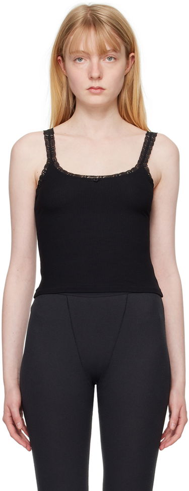 Tielko SKIMS Lace Trim Soft Lounge Tank Čierna | AP-CAM-3094, 0