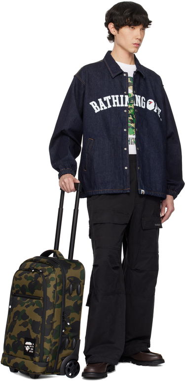 Bunda BAPE Relaxed Fit Coach Denim Jacket Navy | 001LJK221002F, 3