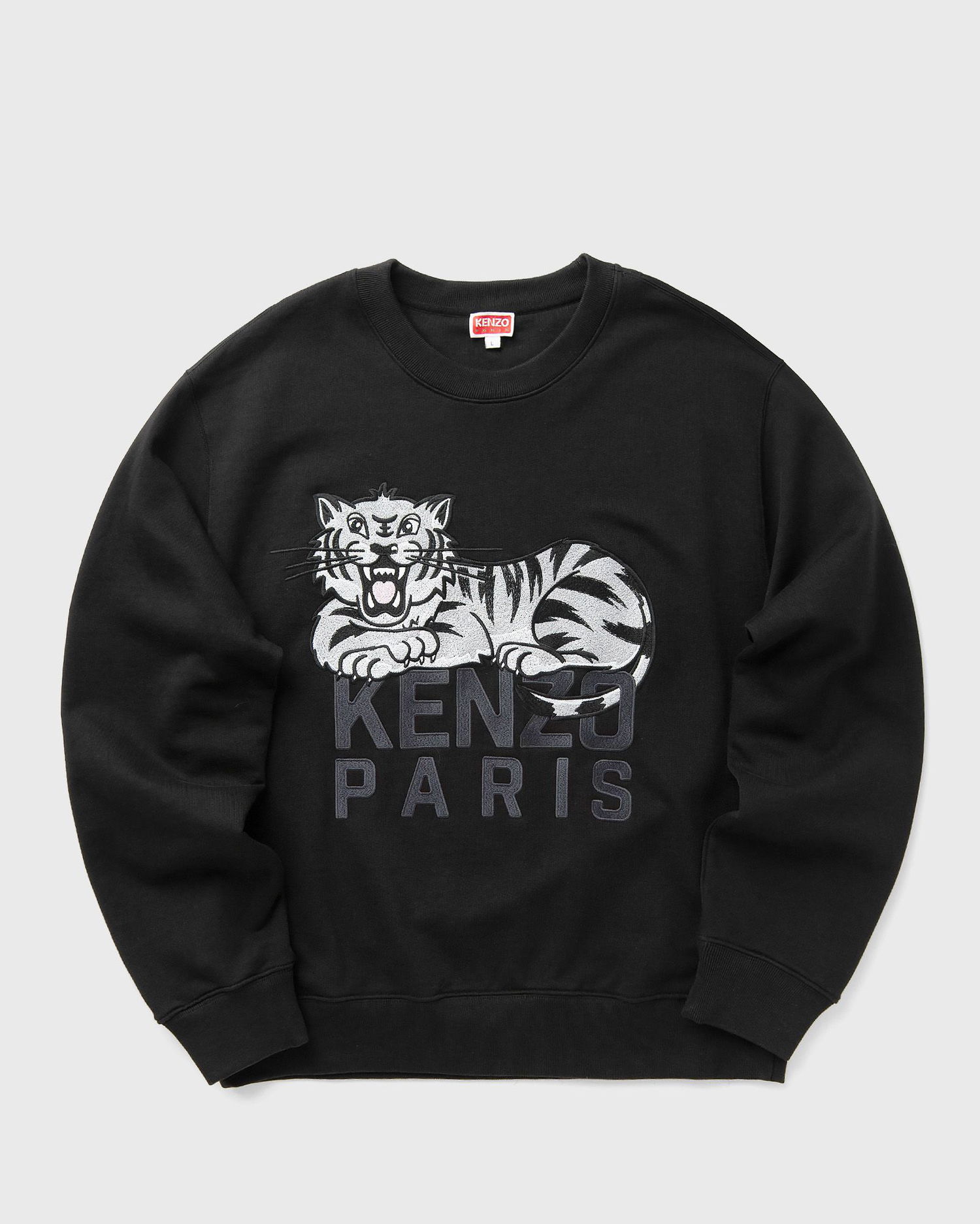 Sveter KENZO Kenzo Happy Tiger Embroidered Sweatshirt Čierna | FF55SW2634MF.99J, 0