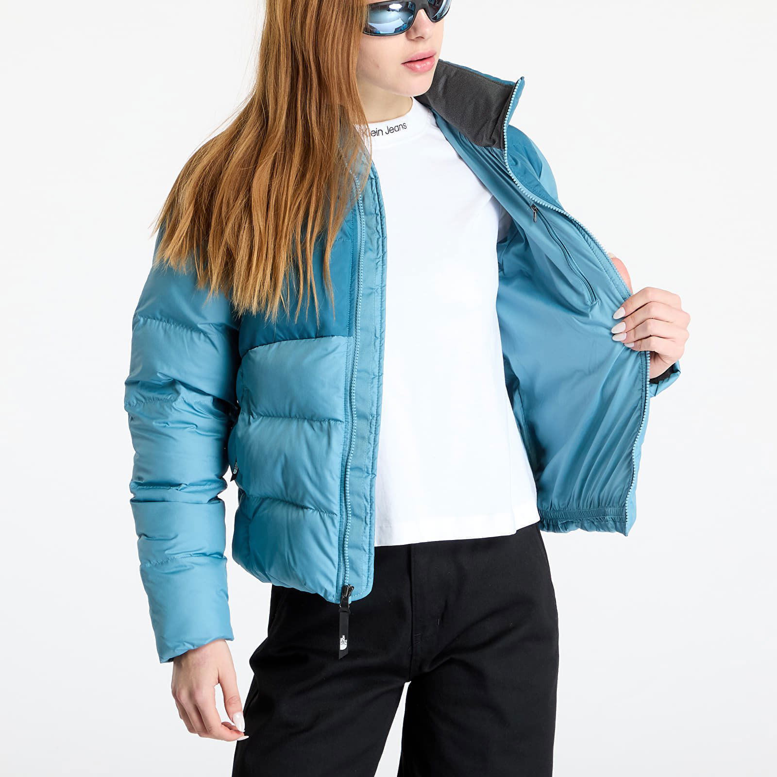 Blue Saikuru Cropped Puffer Jacket