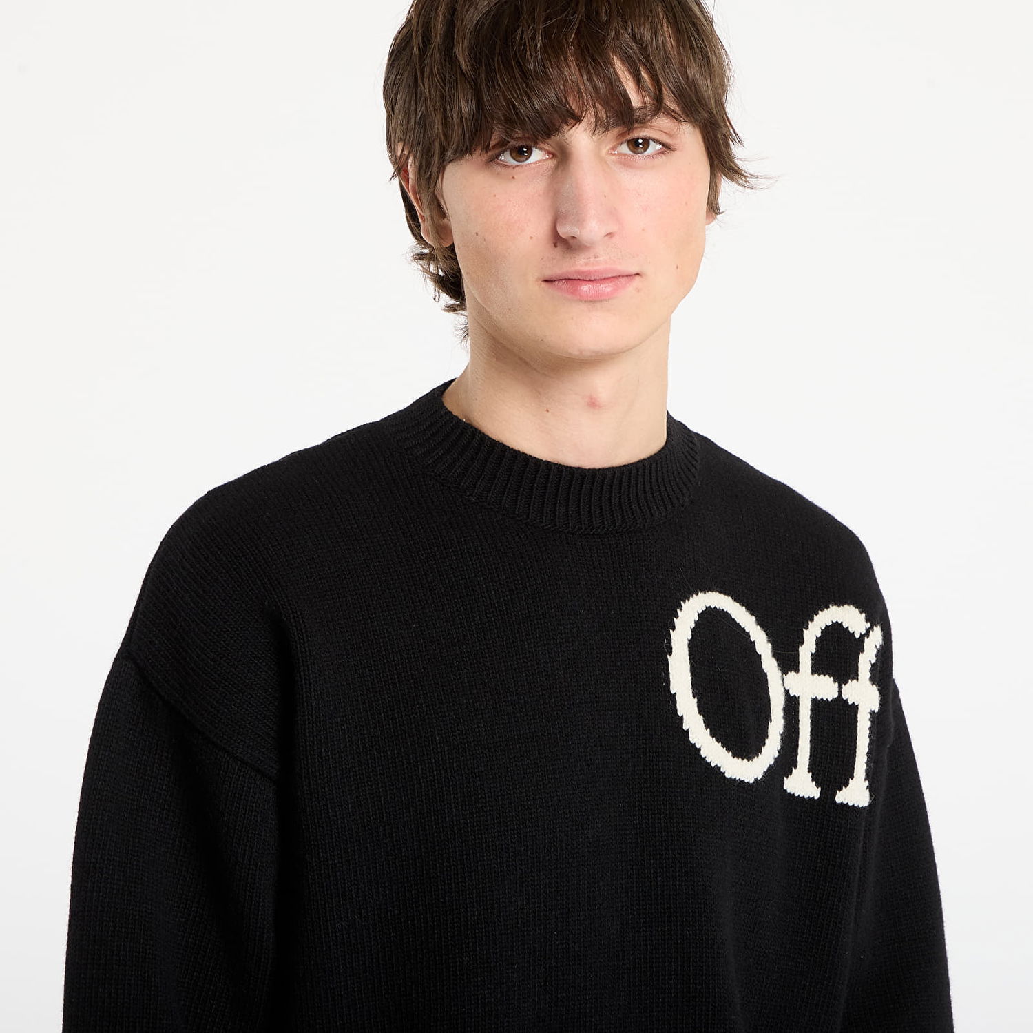 Sveter Off-White Bookish Shared Knit Crewneck Čierna | OMHE20QF25KNI001100B, 1