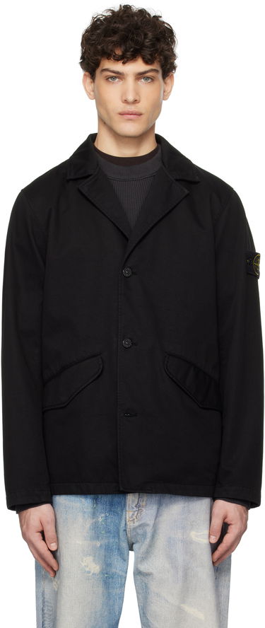 Bunda Stone Island Stone Island Organic Cotton Garment Dyed Blazer Čierna | K1S15 A100003 S0034, 0