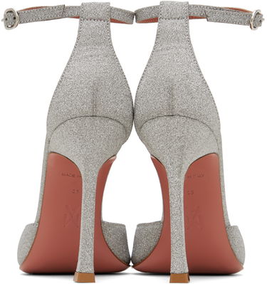 Tenisky a topánky Amina Muaddi Glitter Pump Heels Šedá | KIM PUMP SR GLITTER, 1