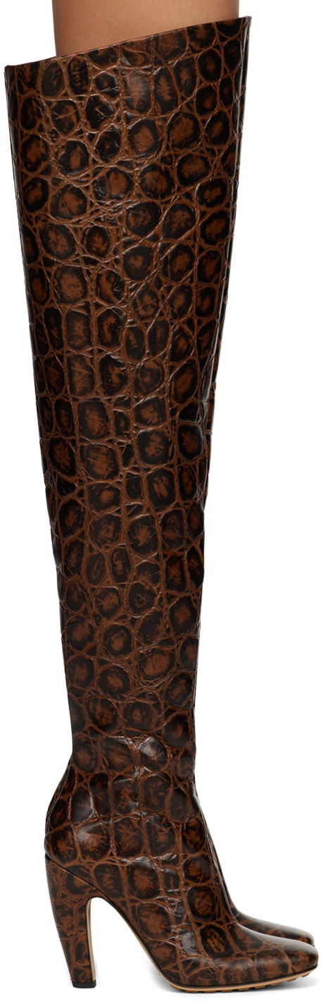 Oblečenie Bottega Veneta Bottega Veneta Brown Canalazzo Over-The-Knee Boot Hnedá | 716326 V3J80, 0