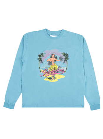 Just Don Long-Sleeve Island Scene T-Shirt 4925 100000107LIST BLUE