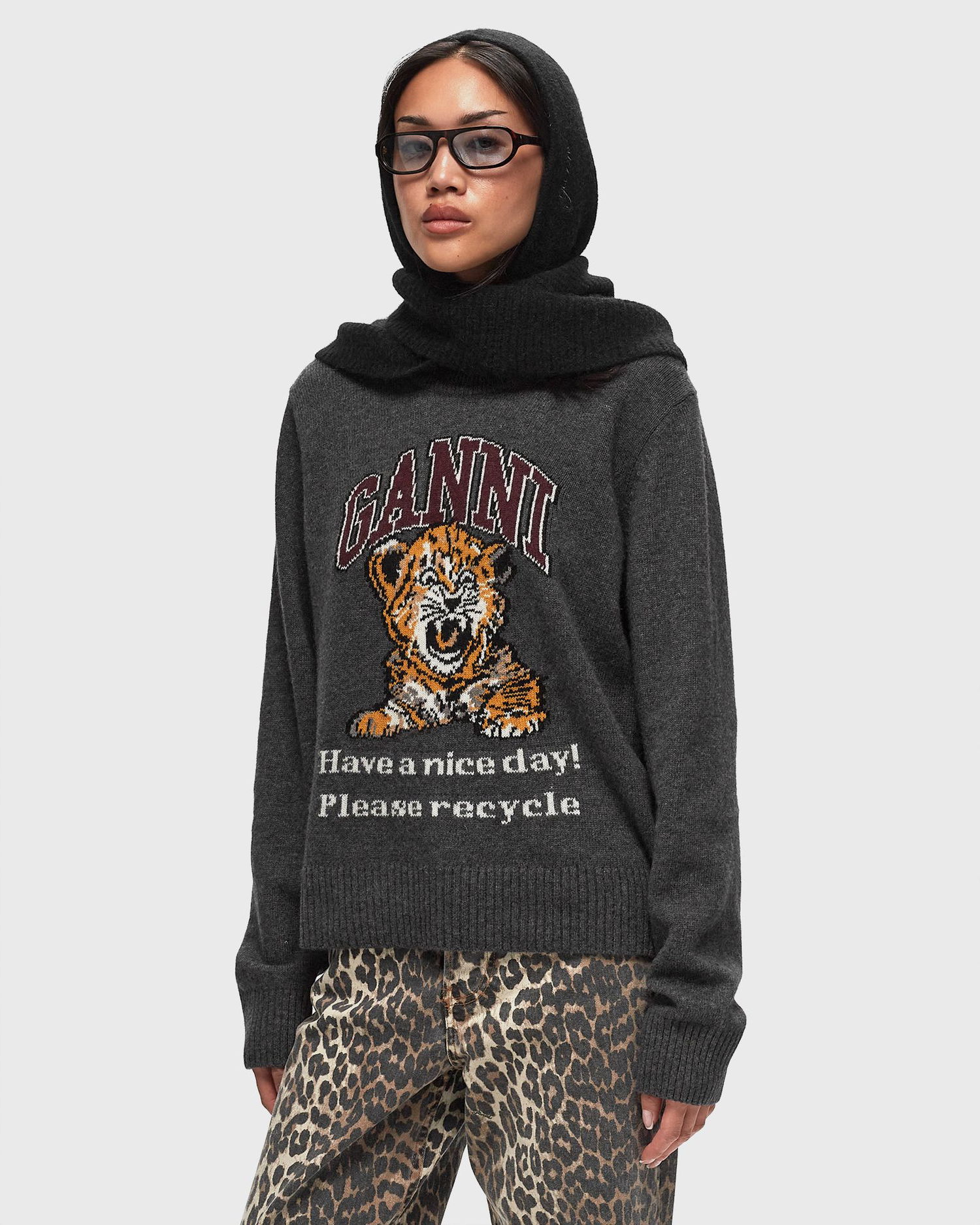 Kulicha GANNI Soft Wool Balaclava Čierna | A6223-099, 0