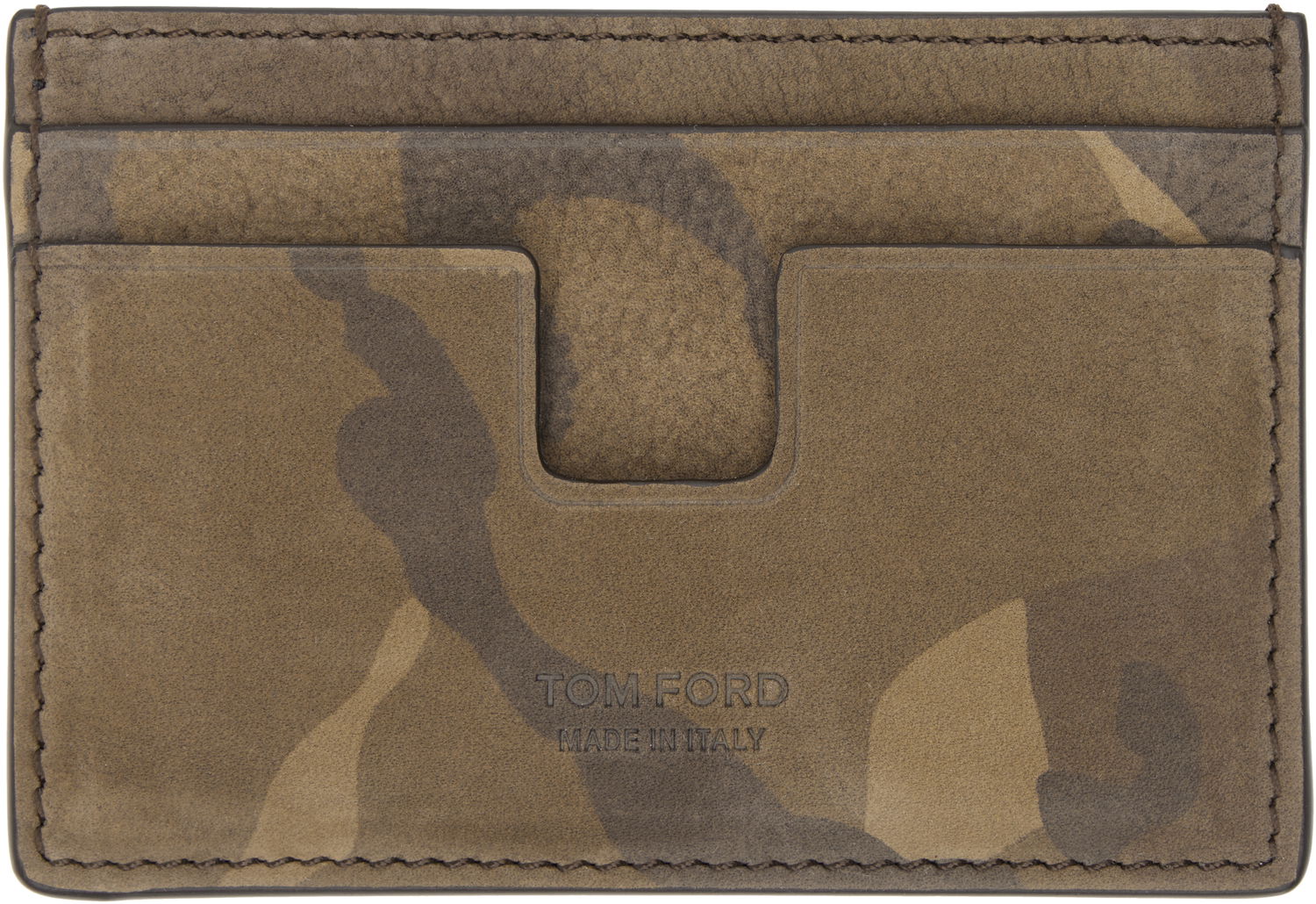Peňaženka Tom Ford Tom Ford Camo Nubuck Card Holder Hnedá | Y0232-ICL113G, 0