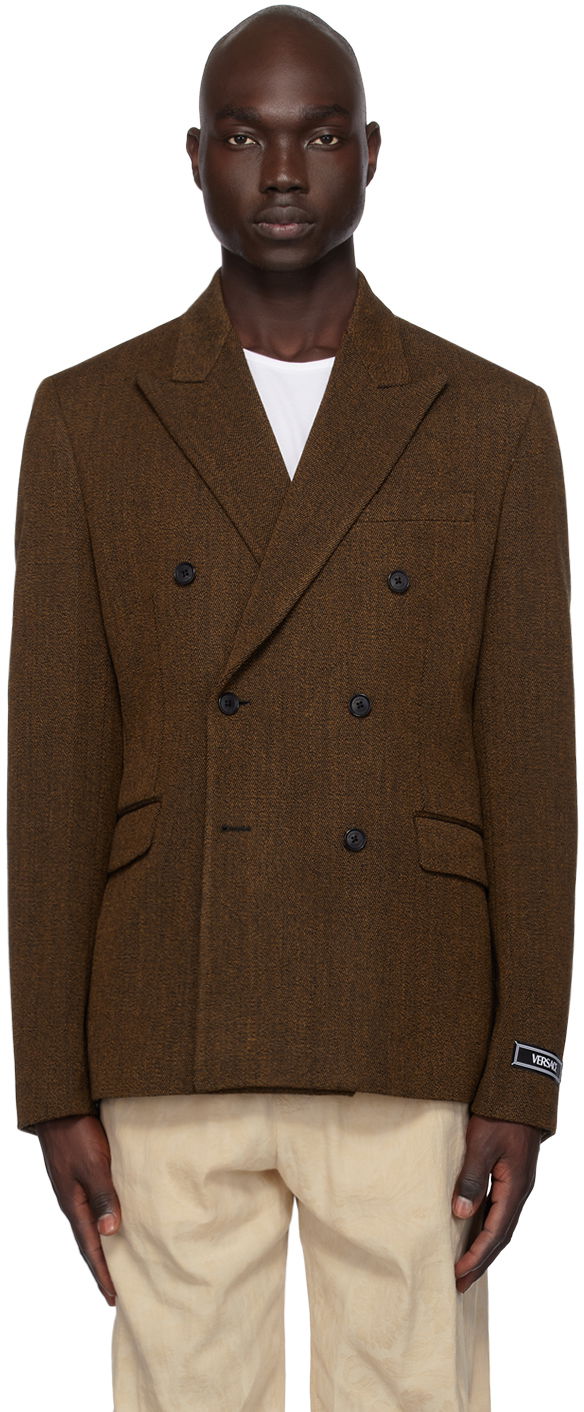 Oblečenie Versace Double-Breasted Blazer Hnedá | 1012492_1A08899, 0