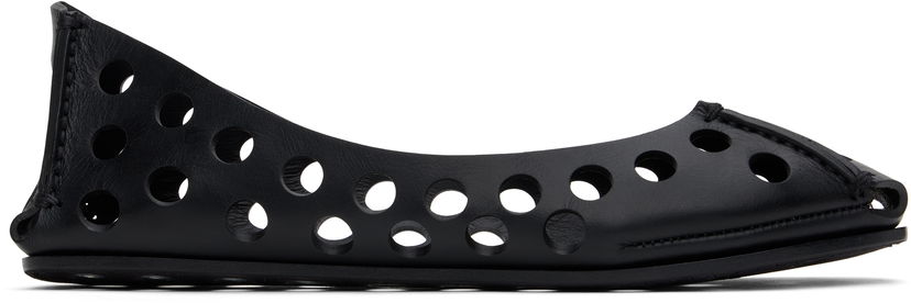 Tenisky a topánky Alaïa ALAÏA Perforated Calfskin Ballerina Flats Čierna | AA3A033CK247