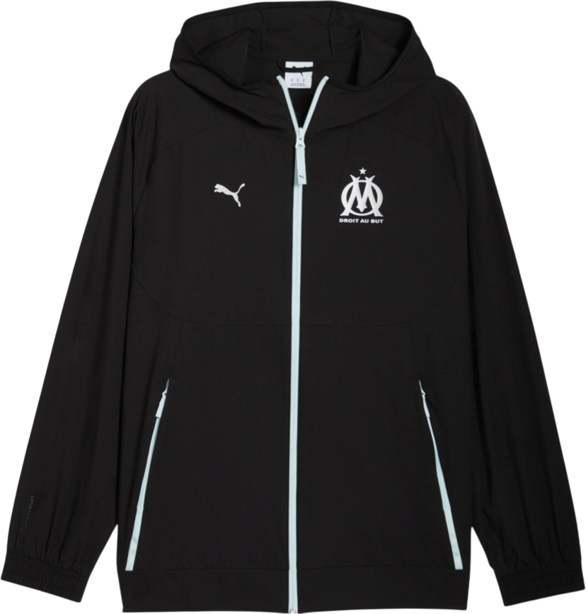 Bunda Puma Olympique de Marseille TECH Woven Jacket Čierna | 781568-35