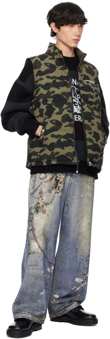 Vesta BAPE Camo Reversible Down Vest Zelené | 001DNK801012M, 4