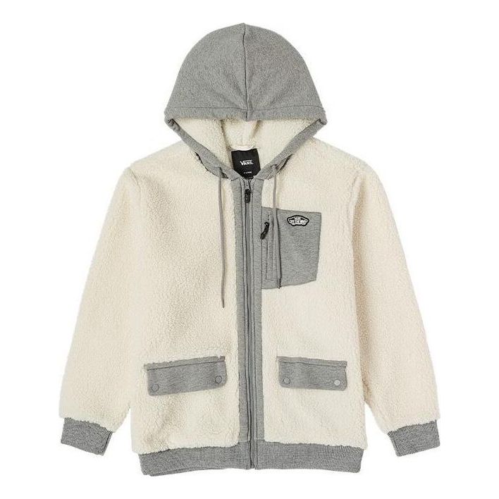 Mikina Vans Comfy Pack Fleece Hoodie Jacket Béžová | VN000FBX3KS