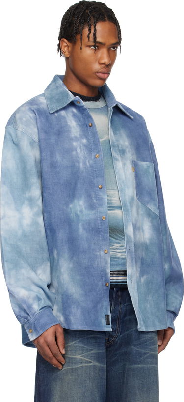 Košeľa ERL ERL Tie-Dye Corduroy Overshirt Modrá | ERL10B007, 1