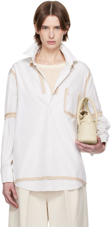 Košeľa Maison Margiela Maison Margiela Contrast Trim Shirt Biela | S51DT0018 M35391, 0